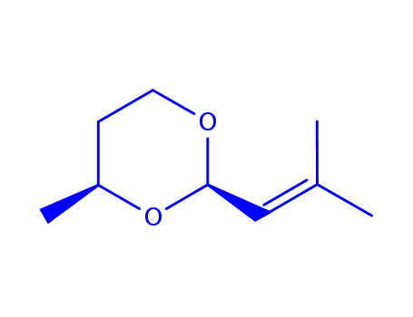 Molecular Structure of 55546-11-7 (4-methyl-2-(2-methyl-1-propenyl)-1,3-dioxane)