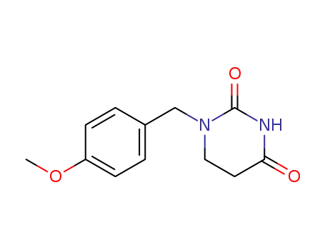 Molecular Structure of 55383-98-7 (Dihydro-1-((4-methoxyphenyl)methyl)-2,4(1H,3H)-pyrimidinedione)