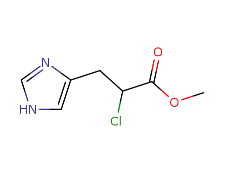 Molecular Structure of 61610-60-4 (METHYL 2-CHLORO-3-(5-IMIDAZOLYL)PROPIONATE)