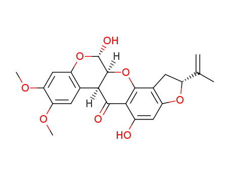 (2R,6aα)-1,2,12,12aα-Tetrahydro-5,12α-dihydroxy-8,9-dimethoxy-2α-(1-methylvinyl)[1]benzopyrano[3,4-b]furo[2,3-h][1]benzopyran-6(6aH)-one