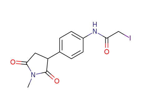 Molecular Structure of 61786-97-8 (2-iodo-N-[4-(1-methyl-2,5-dioxopyrrolidin-3-yl)phenyl]acetamide)