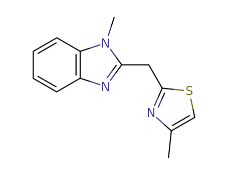 Molecular Structure of 61690-08-2 (1-METHYL-2-[(4-METHYL-1,3-THIAZOL-2-YL)METHYL]-1H-BENZIMIDAZOLE)