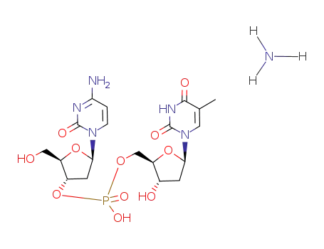 Molecular Structure of 77710-60-2 (2'-DEOXYCYTIDYLYL(3'5')-THYMIDINEAMMONIU M)