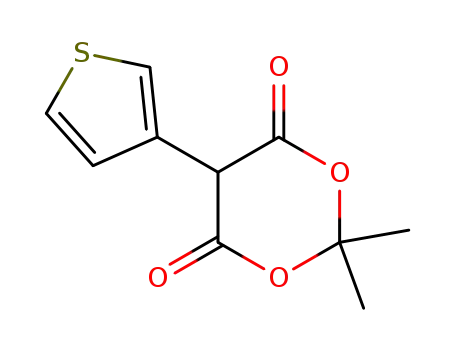 Molecular Structure of 61857-83-8 (2,2-DIMETHYL-5-THIOPHEN-3-YL-[1,3]DIOXANE-4,6-DIONE)