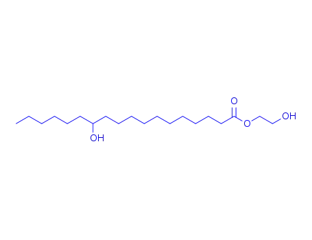 Molecular Structure of 6284-41-9 (2-hydroxyethyl 12-hydroxyoctadecanoate)