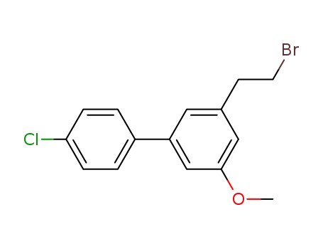 Molecular Structure of 61888-76-4 (1,1'-Biphenyl, 3-(2-bromoethyl)-4'-chloro-5-methoxy-)