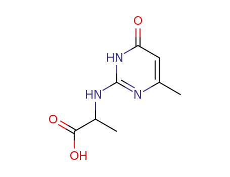 Molecular Structure of 55684-45-2 (N-(6-methyl-4-oxo-1,4-dihydropyrimidin-2-yl)alanine)