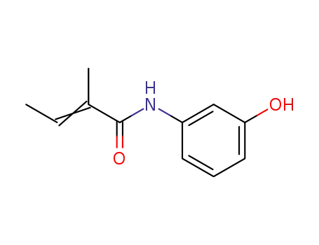 Molecular Structure of 55791-92-9 (N-(3-hydroxyphenyl)-2-methylbut-2-enamide)