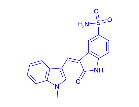 3-(1-METHYLINDOL-3-YLMETHYLENE)-2-OXO-2,3-DIHYDROINDOLE-5-SULFONIC ACID AMIDE
