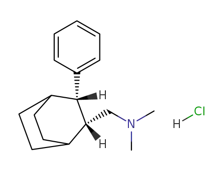 Molecular Structure of 52807-83-7 (N,N-dimethyl[(2R)-3-phenylbicyclo[2.2.2]oct-2-yl]methanaminium chloride)