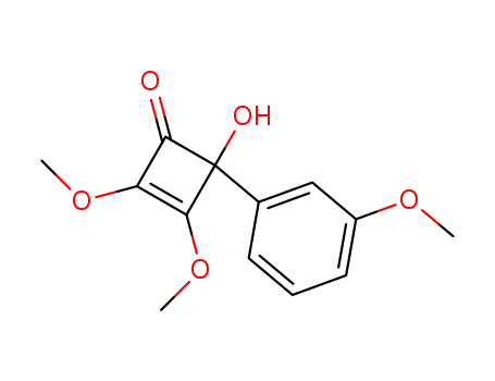 Molecular Structure of 112597-40-7 (2-Cyclobuten-1-one, 4-hydroxy-2,3-dimethoxy-4-(3-methoxyphenyl)-)