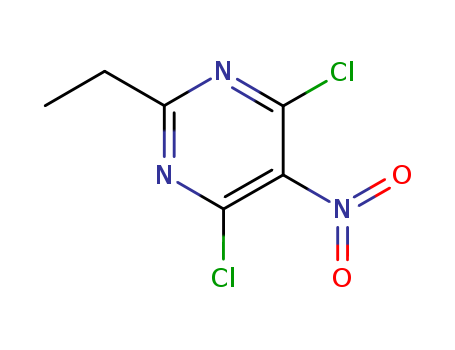 6237-95-2,4,6-DICHLORO-2-ETHYL-5-NITROPYRIMIDINE,Pyrimidine, 4,6-dichloro-2-ethyl-5-nitro-;