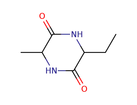 Molecular Structure of 5625-48-9 (2,5-Piperazinedione,3-ethyl-6-methyl-(8CI,9CI))