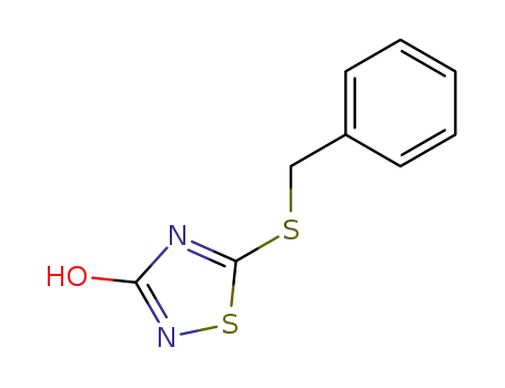 Molecular Structure of 56409-57-5 (5-BENZYLTHIO-3-HYDROXY-1,2,4-THIADIAZOLE)