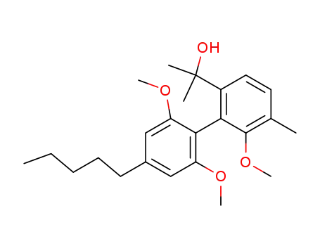 Molecular Structure of 86253-85-2 (6'-(1-hydroxy-1-methylethyl)-2,2',6-trimethoxy-3'-methyl-4-pentylbiphenyl)