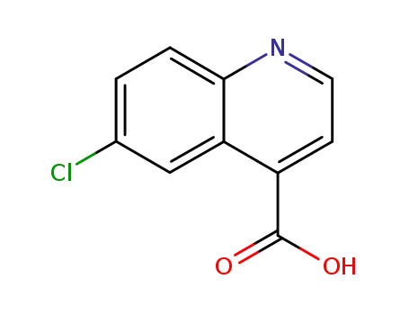 Molecular Structure of 62482-29-5 (6-CHLORO-QUINOLINE-4-CARBOXYLIC ACID)