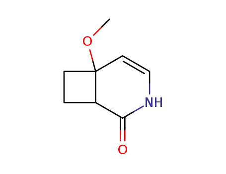 Molecular Structure of 82450-01-9 (3-Azabicyclo[4.2.0]oct-4-en-2-one, 6-methoxy-)