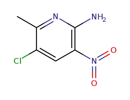 Molecular Structure of 56960-82-8 (2-AMINO-3-NITRO-5-CHLORO-6-PICOLINE)