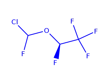 Molecular Structure of 56885-28-0 (2-[chloro(fluoro)methoxy]-1,1,1,2-tetrafluoroethane)