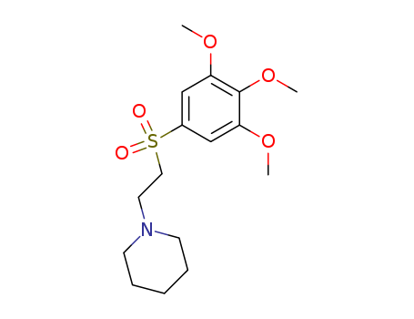 57554-04-8,Piperidine, 1-(2-(3,4,5-trimethoxyphenyl)sulfonylethyl)-,Piperidine, 1-(2-(3,4,5-trimethoxyphenyl)sulfonylethyl)-