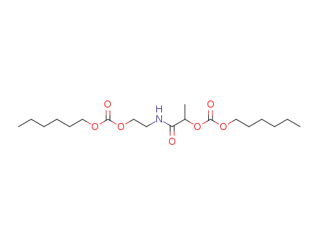 Molecular Structure of 6280-25-7 (hexyl 1-[(2-{[(hexyloxy)carbonyl]oxy}ethyl)amino]-1-oxopropan-2-yl carbonate)