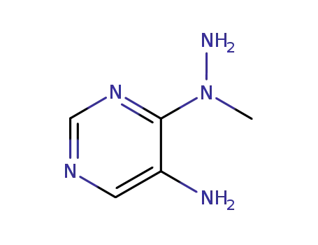 Molecular Structure of 6265-79-8 (Pyrimidine, 5-amino-4-(1-methylhydrazino)- (6CI,8CI))
