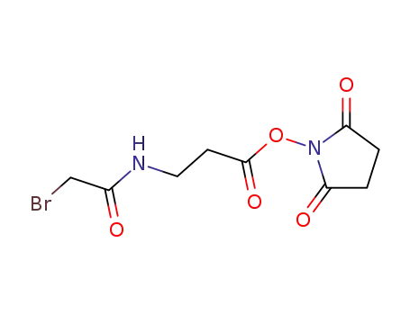 Molecular Structure of 57159-62-3 (N-SUCCINIMIDYL 3-(BROMOACETAMIDO)PROPIONATE)