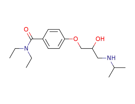 Molecular Structure of 57494-88-9 (N,N-Diethyl-4-[2-hydroxy-3-[(1-methylethyl)amino]propoxy]benzamide)
