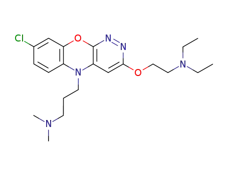 Molecular Structure of 62637-31-4 (3-{8-chloro-3-[2-(diethylamino)ethoxy]-5H-pyridazino[3,4-b][1,4]benzoxazin-5-yl}-N,N-dimethylpropan-1-amine)