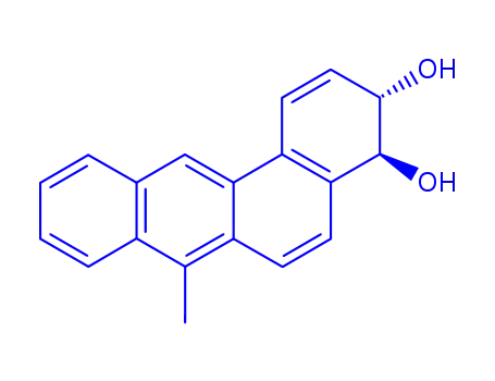 Molecular Structure of 64521-14-8 ((3R,4R)-7-methyl-3,4-dihydrotetraphene-3,4-diol)