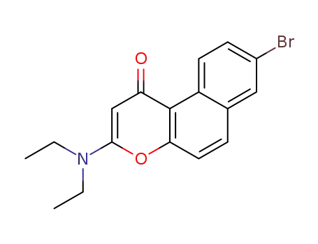 Molecular Structure of 57944-48-6 (8-bromo-3-(diethylamino)-1H-benzo[f]chromen-1-one)