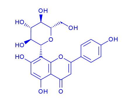 3681-93-4,Vitexin,Flavone,8-D-glucosyl-4',5,7-trihydroxy- (7CI);Vitexin (8CI);8-C-b-D-Glucopyranosylapigenin;Apigenin 8-C-glucoside;Orientoside;Vitexina;