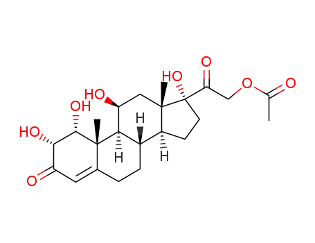 Molecular Structure of 1255-33-0 (1α.2α.11β.17α.21-Pentahydroxy-pregn-4-en-3.20-dion-21-acetat)