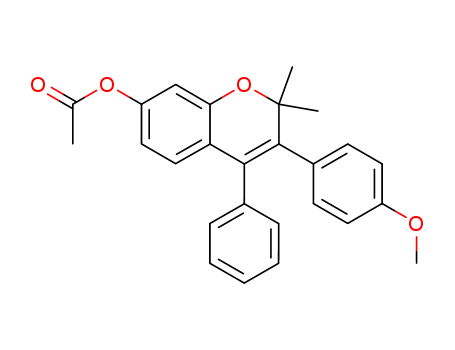 2H-1-Benzopyran-7-ol,3-(4-methoxyphenyl)-2,2-dimethyl-4-phenyl-, 7-acetate cas  5218-96-2