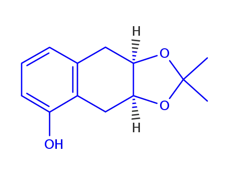 Molecular Structure of 52187-19-6 (cis-3a,4,9,9a-tetrahydro-2,2-dimethylnaphtho[2,3-d]-1,3-dioxol-5-ol)