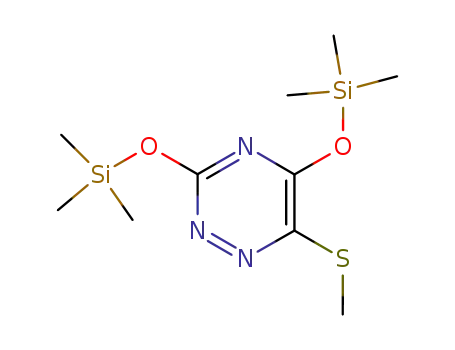 Molecular Structure of 57846-97-6 (1,2,4-Triazine, 6-(methylthio)-3,5-bis[(trimethylsilyl)oxy]-)
