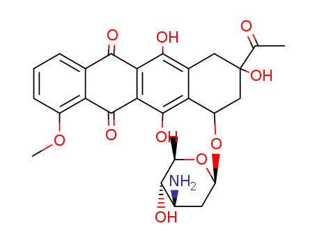 9-acetyl-7-(4-amino-5-hydroxy-6-methyloxan-2-yl)oxy-6,9,11-trihydroxy-4-methoxy-8,10-dihydro-7H-tetracene-5,12-dione