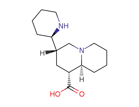 Molecular Structure of 642-67-1 (3-piperidin-2-yloctahydro-2H-quinolizine-1-carboxylic acid)