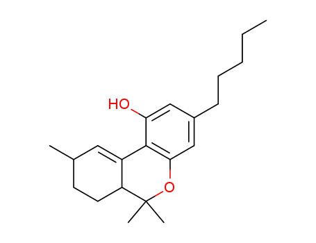 Molecular Structure of 7663-51-6 (6a,7,8,9-Tetrahydro-6,6,9-trimethyl-3-pentyl-6H-dibenzo[b,d]pyran-1-ol)