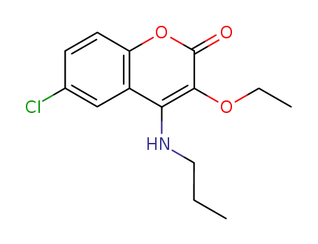 Molecular Structure of 5207-36-3 (6-chloro-3-ethoxy-4-(propylamino)-2H-chromen-2-one)