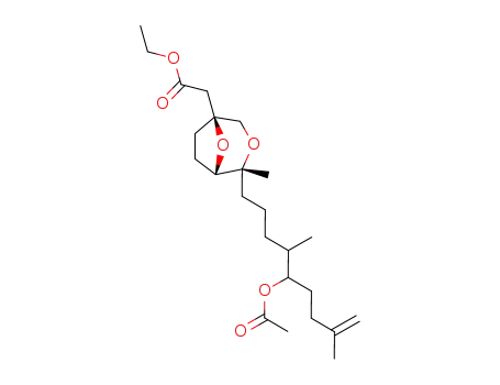 3,8-Dioxabicyclo[3.2.1]octane-1-acetic acid,
4-[5-(acetyloxy)-4,8-dimethyl-8-nonenyl]-4-methyl-, ethyl ester