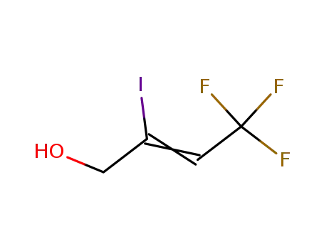 Molecular Structure of 674-35-1 (4,4,4-TRIFLUORO-2-IODOBUT-2-EN-1-OL)