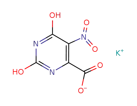 Molecular Structure of 65717-13-7 (Potassium 1,2,3,6-tetrahydro-5-nitro-2,6-dioxopyrimidine-4-carboxylate)
