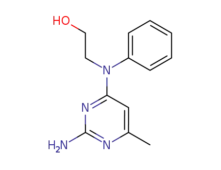 Molecular Structure of 6303-38-4 (2-[(2-amino-6-methyl-pyrimidin-4-yl)-phenyl-amino]ethanol)