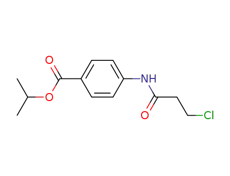 Molecular Structure of 6304-04-7 (propan-2-yl 4-(3-chloropropanoylamino)benzoate)