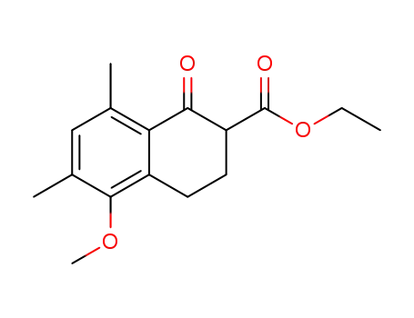 Molecular Structure of 6307-26-2 (ethyl 5-methoxy-6,8-dimethyl-1-oxo-tetralin-2-carboxylate)