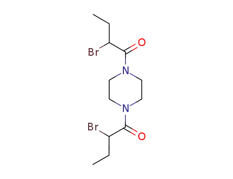 Molecular Structure of 6303-01-1 (2-bromo-1-[4-(2-bromobutanoyl)piperazin-1-yl]butan-1-one)