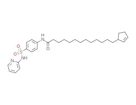 Molecular Structure of 6309-02-0 (13-(1-cyclopent-2-enyl)-N-[4-(pyridin-2-ylsulfamoyl)phenyl]tridecanami de)