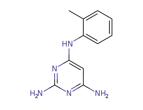 Molecular Structure of 6303-45-3 (N~4~-(2-methylphenyl)pyrimidine-2,4,6-triamine)