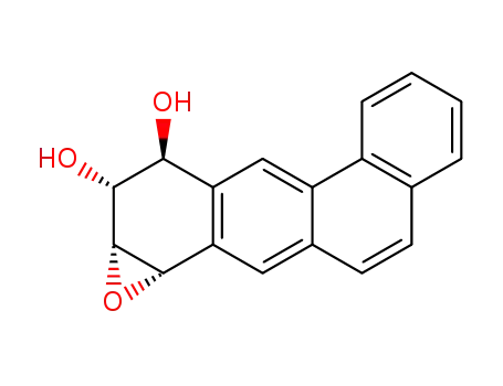 Molecular Structure of 64550-80-7 ((1aR,2S,3R,11bS)-1a,2,3,11b-tetrahydrotetrapheno[8,9-b]oxirene-2,3-diol)